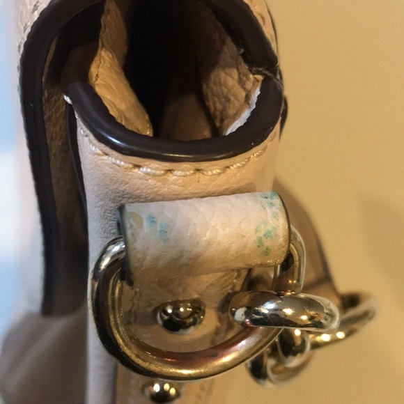 Kate Spade Cream Pebble Leather Pre-Owned Shoulder Bag w/Chainlink Detailing - Picture 14 of 16